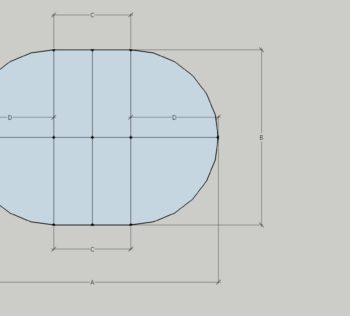 How to measure an oval table top