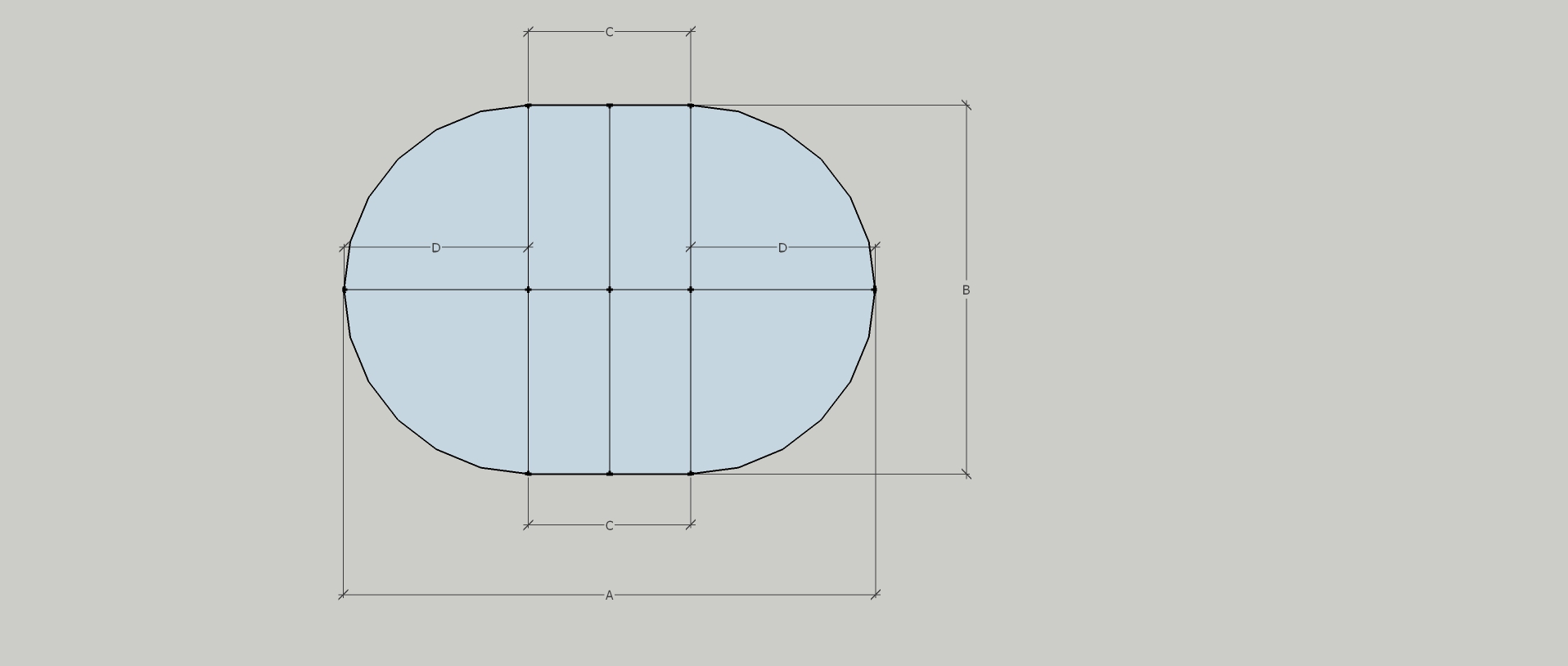 How to measure an oval table top